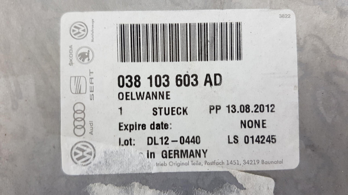 Original VW Transporter T5 1.9 TDI Ölwanne 038103603AD