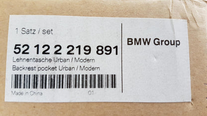 Original BMW 1er-7er X1-X6 Ablagetasche Urban Modern für Sitzlehne 52122219891