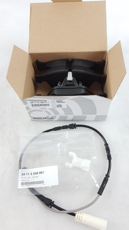 Original BMW 3' E90 E91 E92 Bremsbeläge mit Bremsbelagfühler Vorne 34112288861