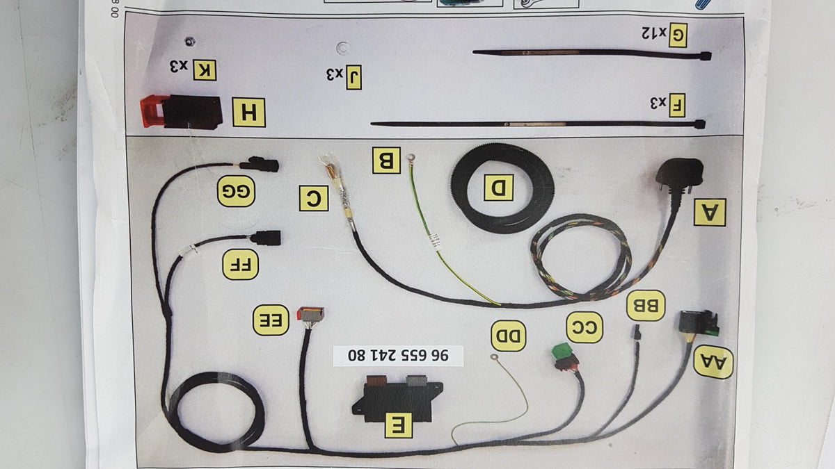 Original CITROEN C4 Picasso Kabelsatz für Anhängerkupplung 1609829380