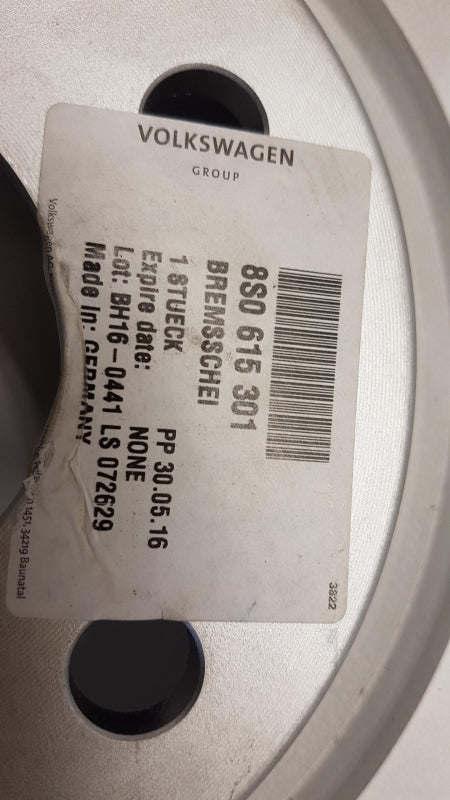 Original AUDI TT Mk3 '14- Bremsscheibe (1 stück) belüftet vorne 8S0615301
