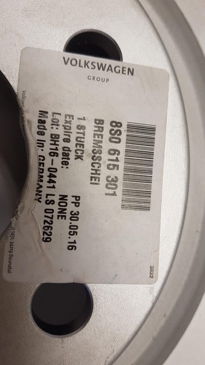 Original AUDI TT Mk3 '14- Bremsscheibe (1 stück) belüftet vorne 8S0615301