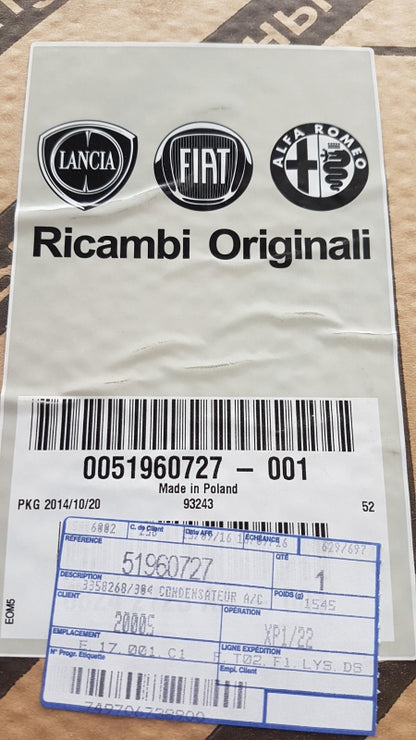 Original OE FIAT Klimakondensator 51960727