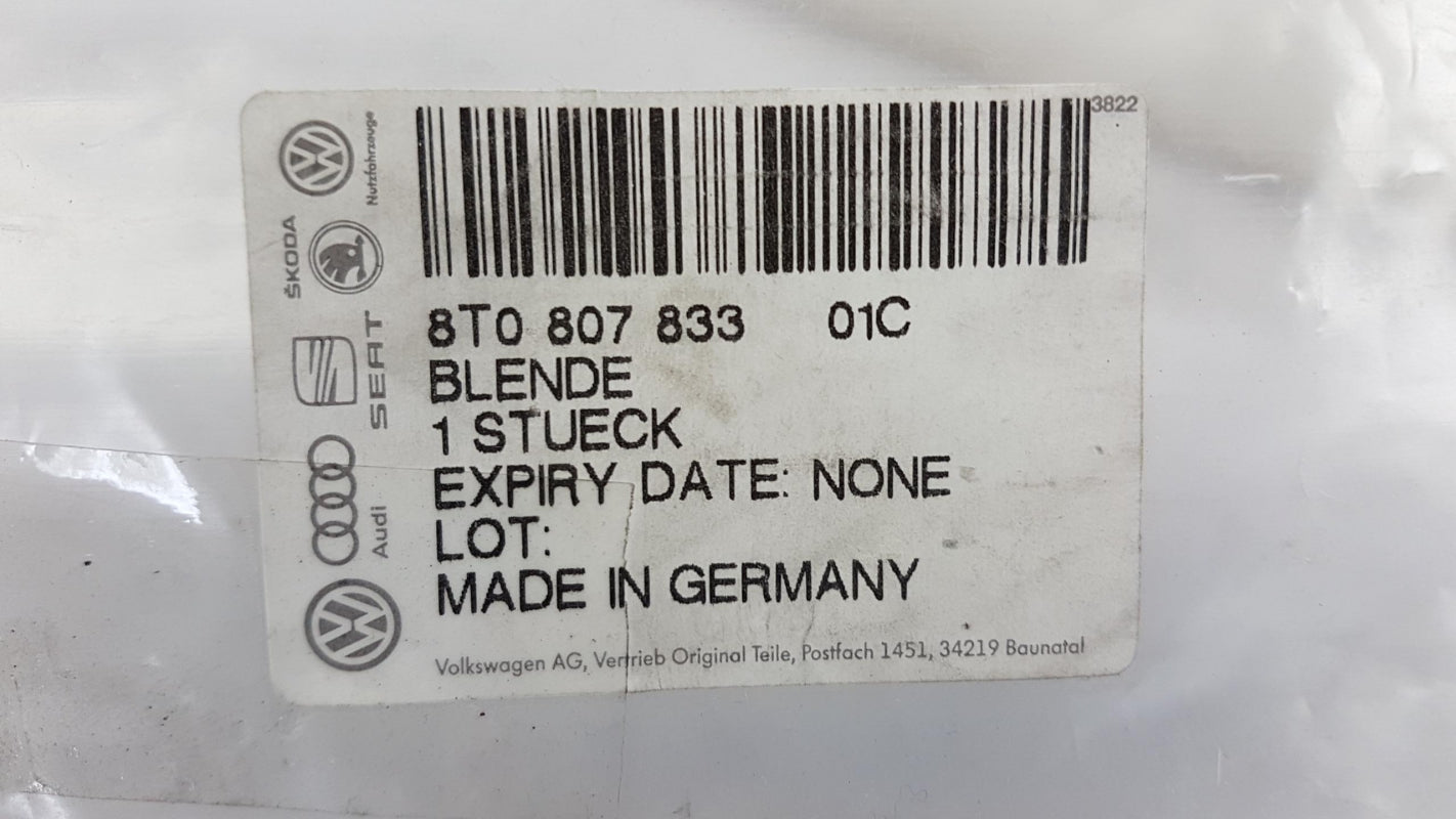Original AUDI A5 (8T) 2008-2011 Heckstoßstange Blende Schwarz 8T080783301C