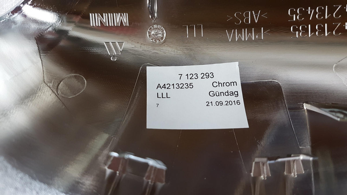 Original MINI R50 R52 R53 Abdeckung Spiegel Links Chrom 51167123293