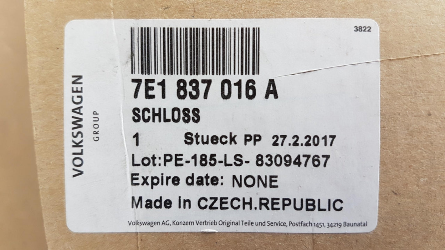 Original OE Volkswagen Türschloss 7E1837016A
