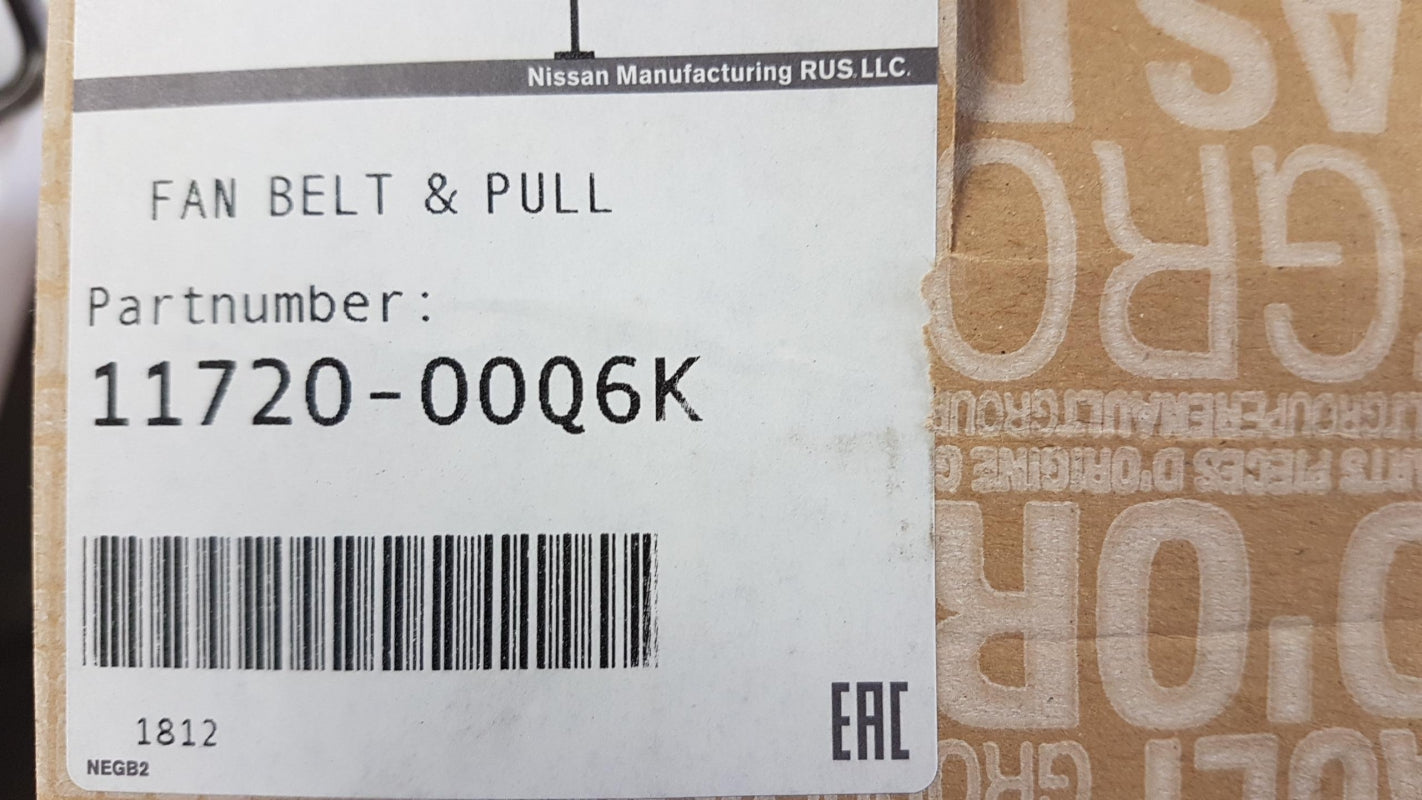 Original OE NISSAN Keilrippenriemensatz 1172000Q6K