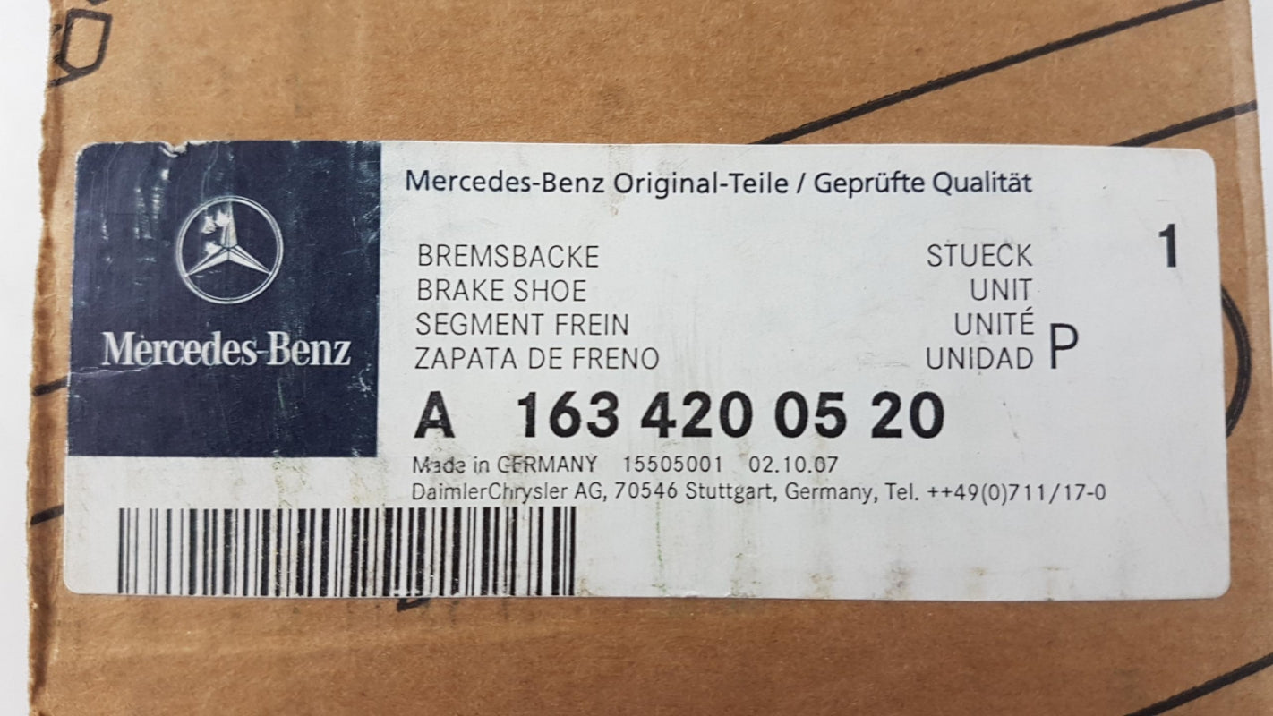 Original MERCEDES-BENZ ML-Klasse W163 Bremsbeläge Hinten A1634200520