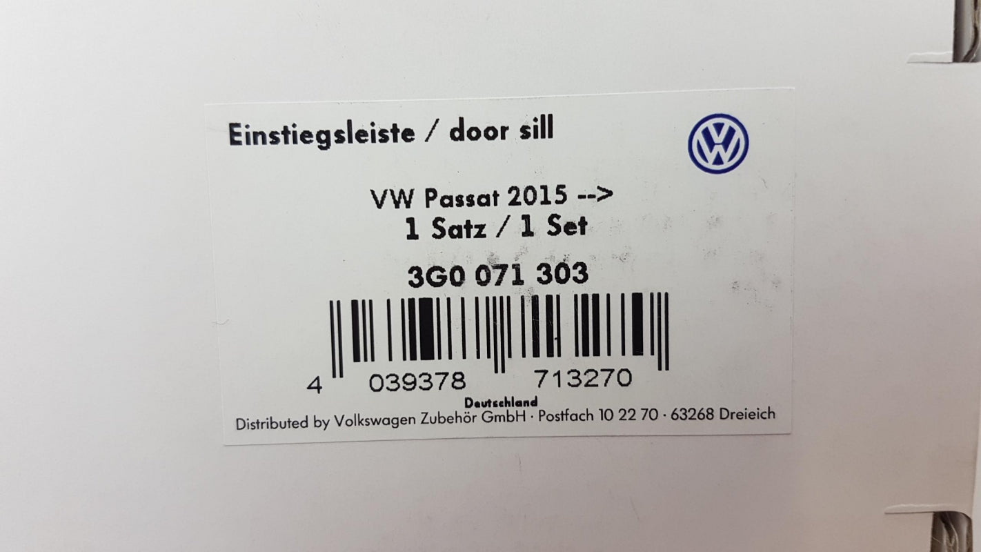 Original VW Passat B8 Einstiegsleistensatz 2-teilig Aluminium vorne 3G0071303