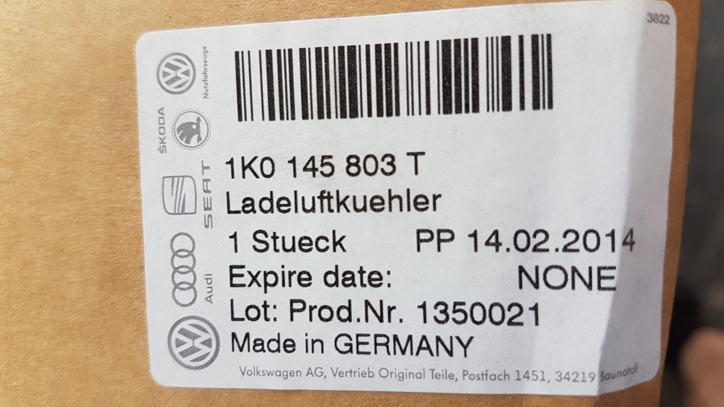 Original VOLKSWAGEN Golf Mk6 (5K) AUDI A3 (8P) Ladeluftkühler 1K0145803T