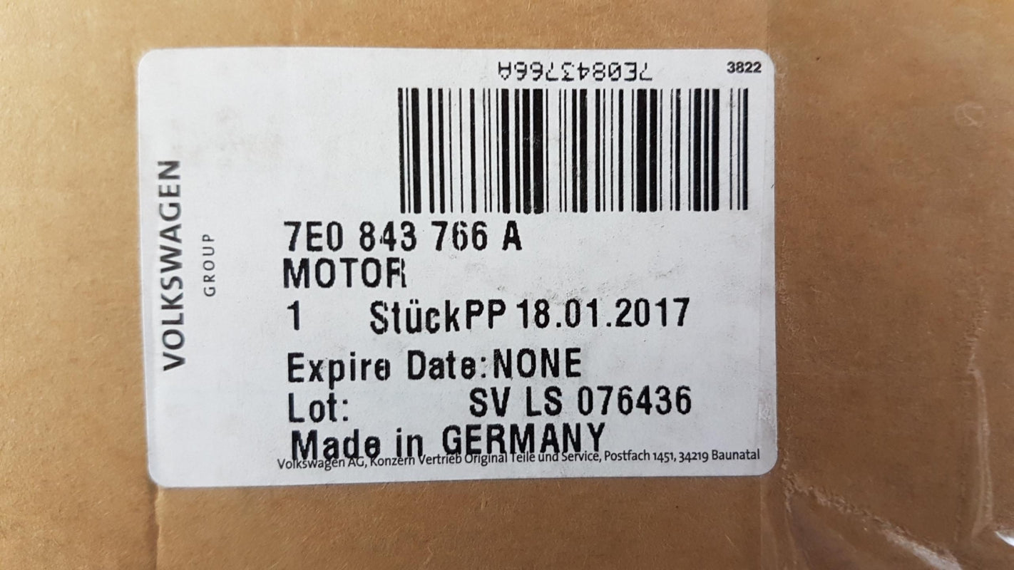 Original VOLKSWAGEN Transporter T6 2016 - 2019 Elektromotor 7E0843766A
