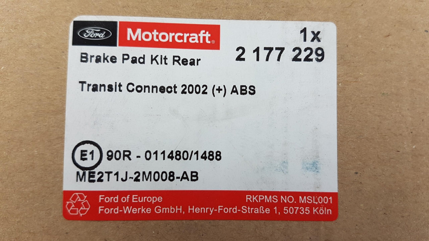 Original FORD Transit Connect MK1 Bremsbeläge Hinten 2177229