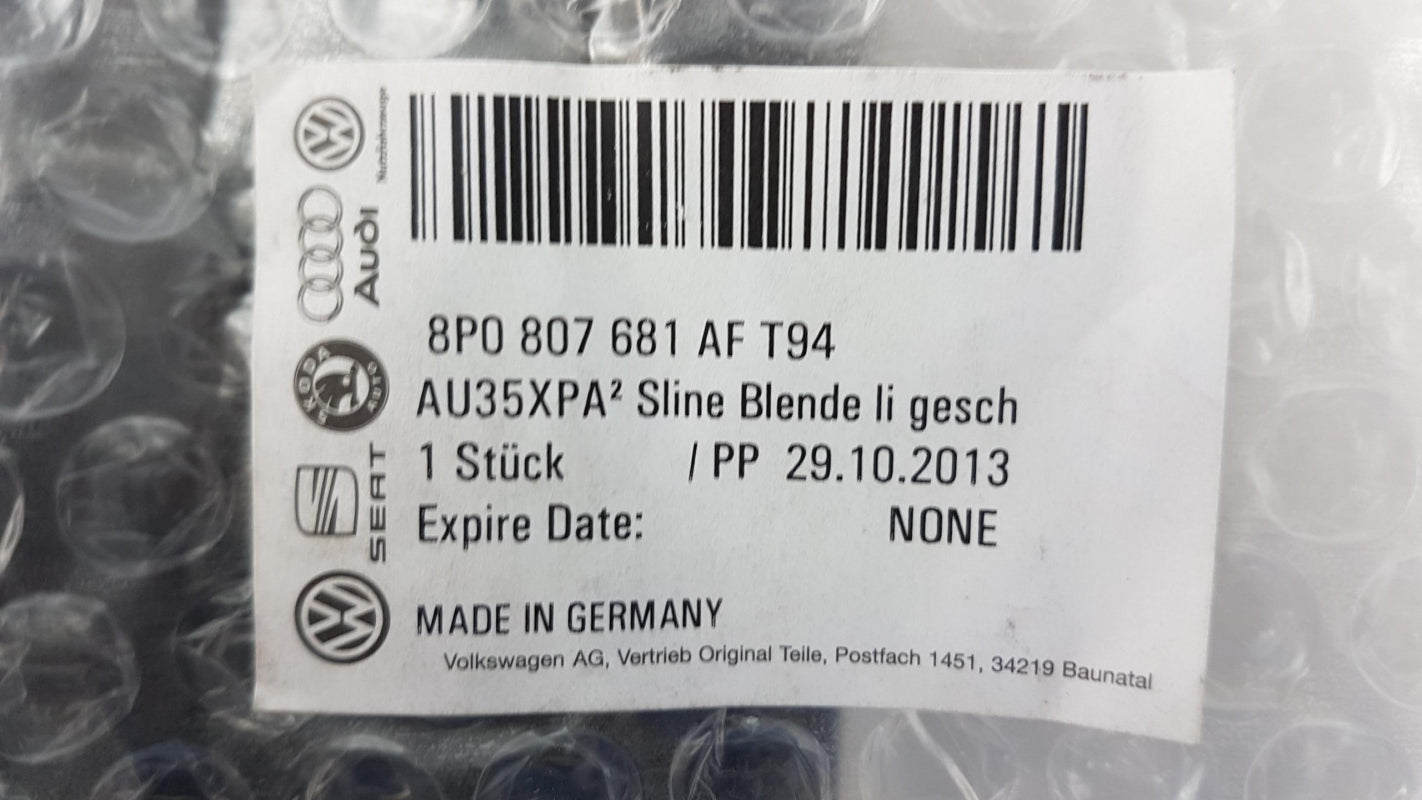 Original OE Volkswagen Nebelscheinwerfer Abdeckung 8P0807681AFT94