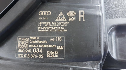 Original AUDI A6 2018-2020 LED Scheinwerfer Hauptscheinwerfer Rechts 4K0941034