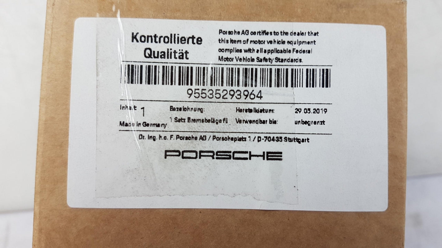 Original OE PORSCHE Bremsbeläge 95535293964