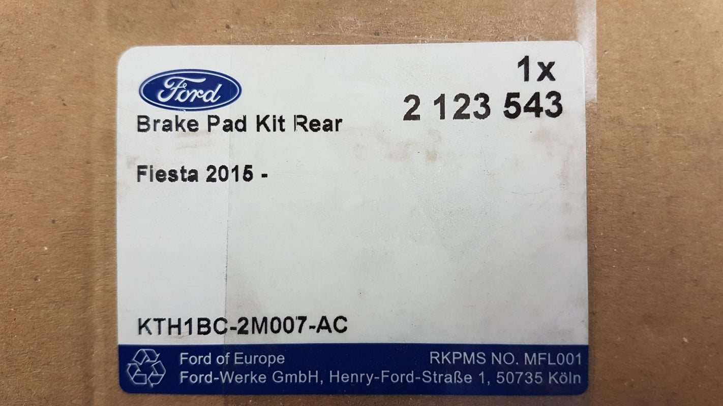 Original FORD Fiesta Mk7 2017 > Bremsbeläge Hinten 2123543