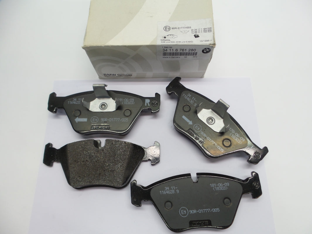 Original BMW 5' E39 Bremsbeläge Bremsklötze Asbestfrei Vorne 34116761280