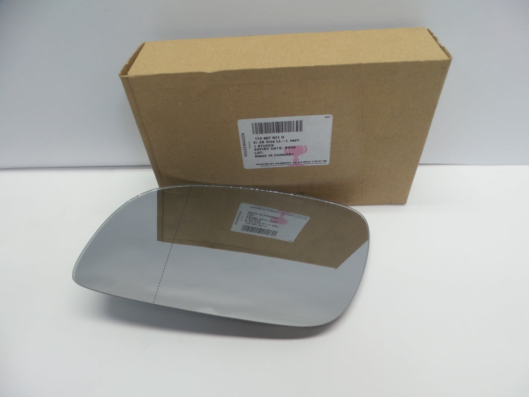 Original VW Touran Spiegelglas asphärisch weitwinkel beheizbar links 1T0857521D