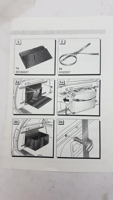 Original OPEL Agila-B Corsa-D Vectra-C Kofferraum Ablagekasten 93165037