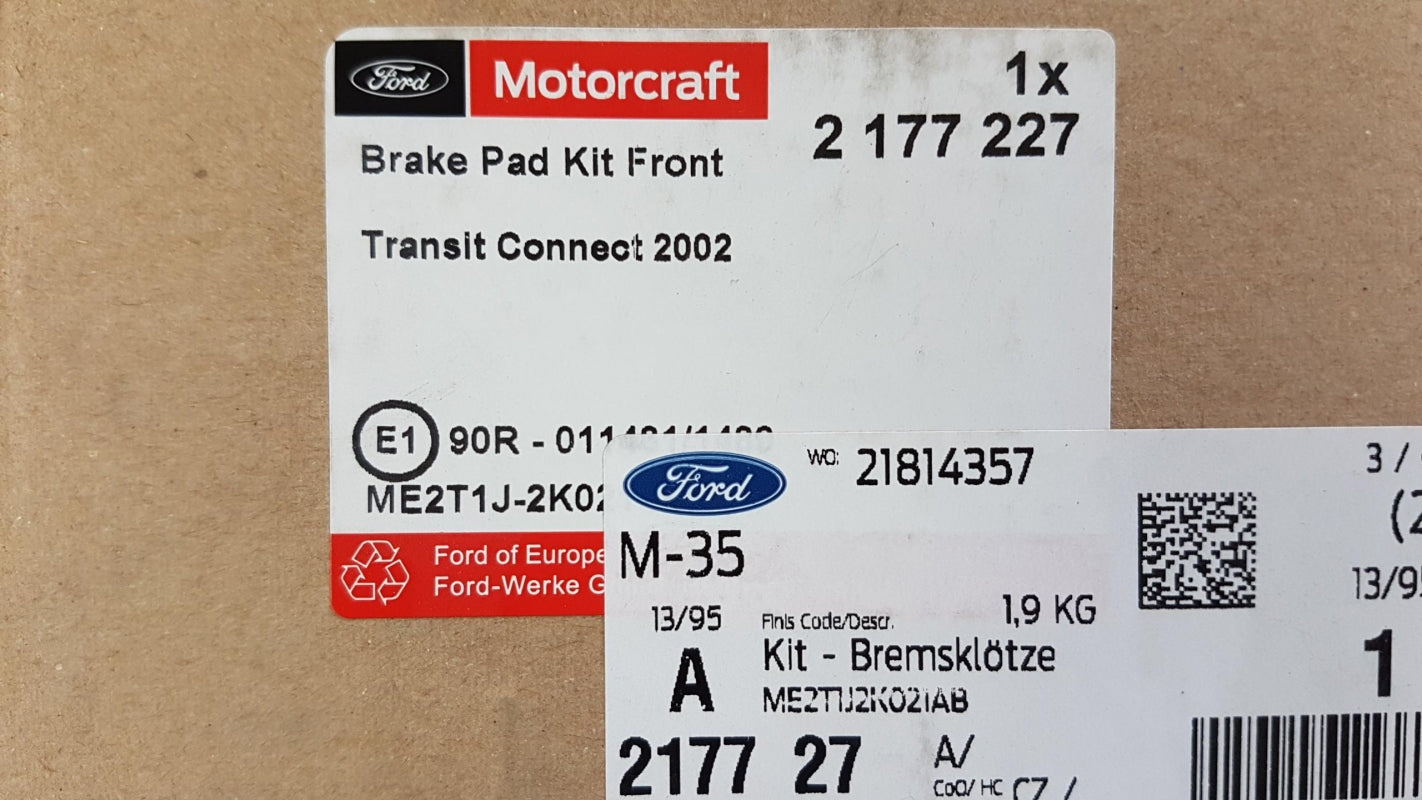 Original FORD Transit Connect 2002-2013 Bremsbeläge Vorne 2177227