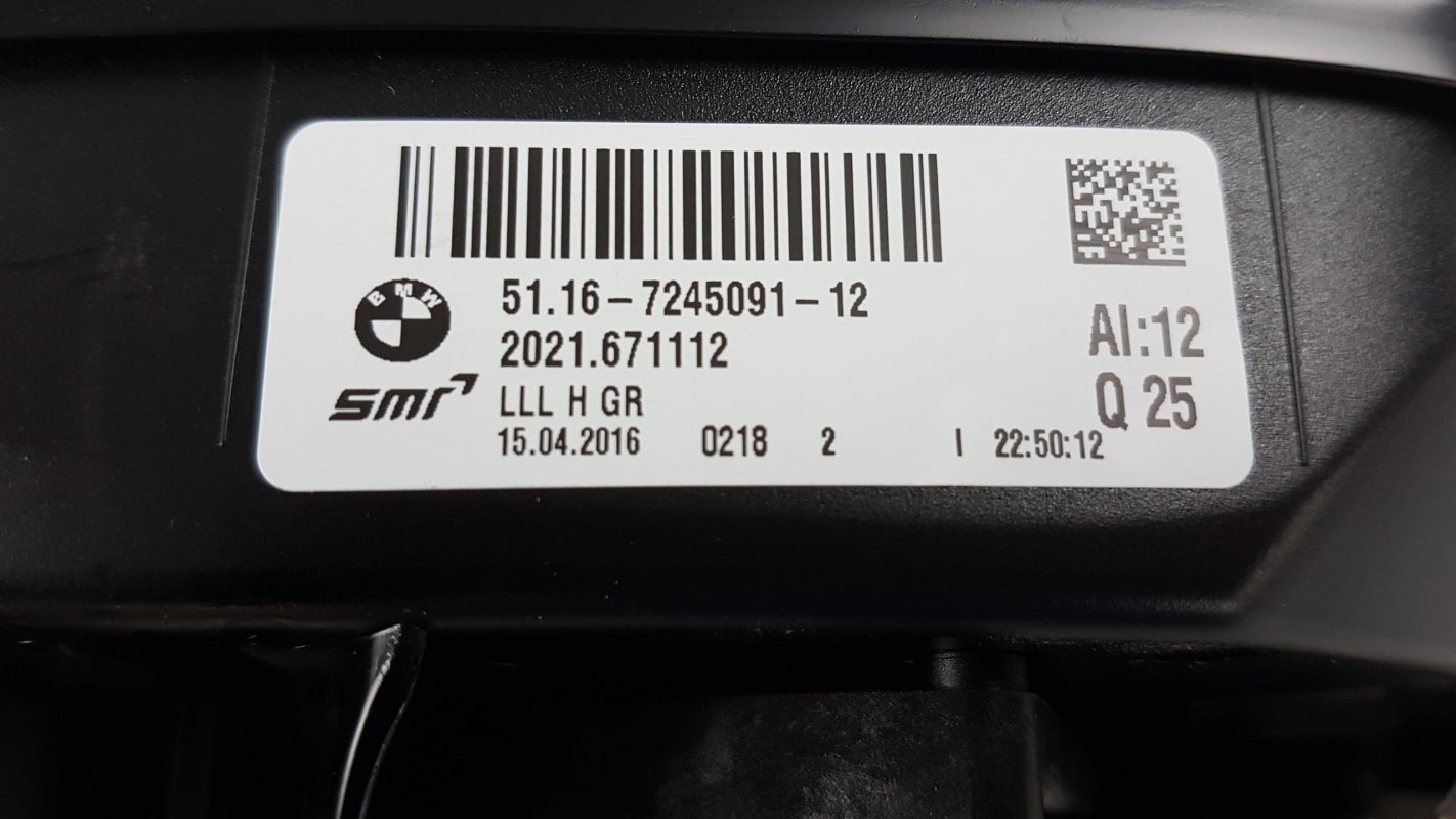 Original BMW 3' F30 F31 F35 Außenspiegel Beheizt Links 51167245091