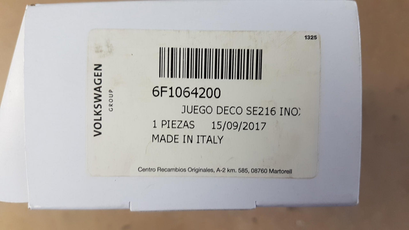 Original SEAT Arona '17-'20 Pedale Pedalkappen aus Edelstahl 6F1064200