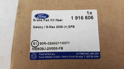 Original FORD Galaxy S-Max Bremsbeläge Bremsklötze hinten 1916606