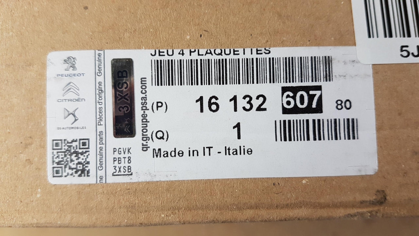 Original PEUGEOT Expert CITROEN Jumpy Bremsbeläge Vorne 1613260780