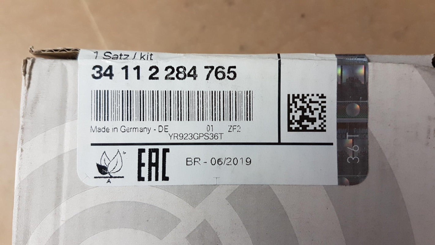 Original BMW 2' F87 3' F80 4' F82 Bremsbeläge Sportbremsbeläge Vorne 34112284765