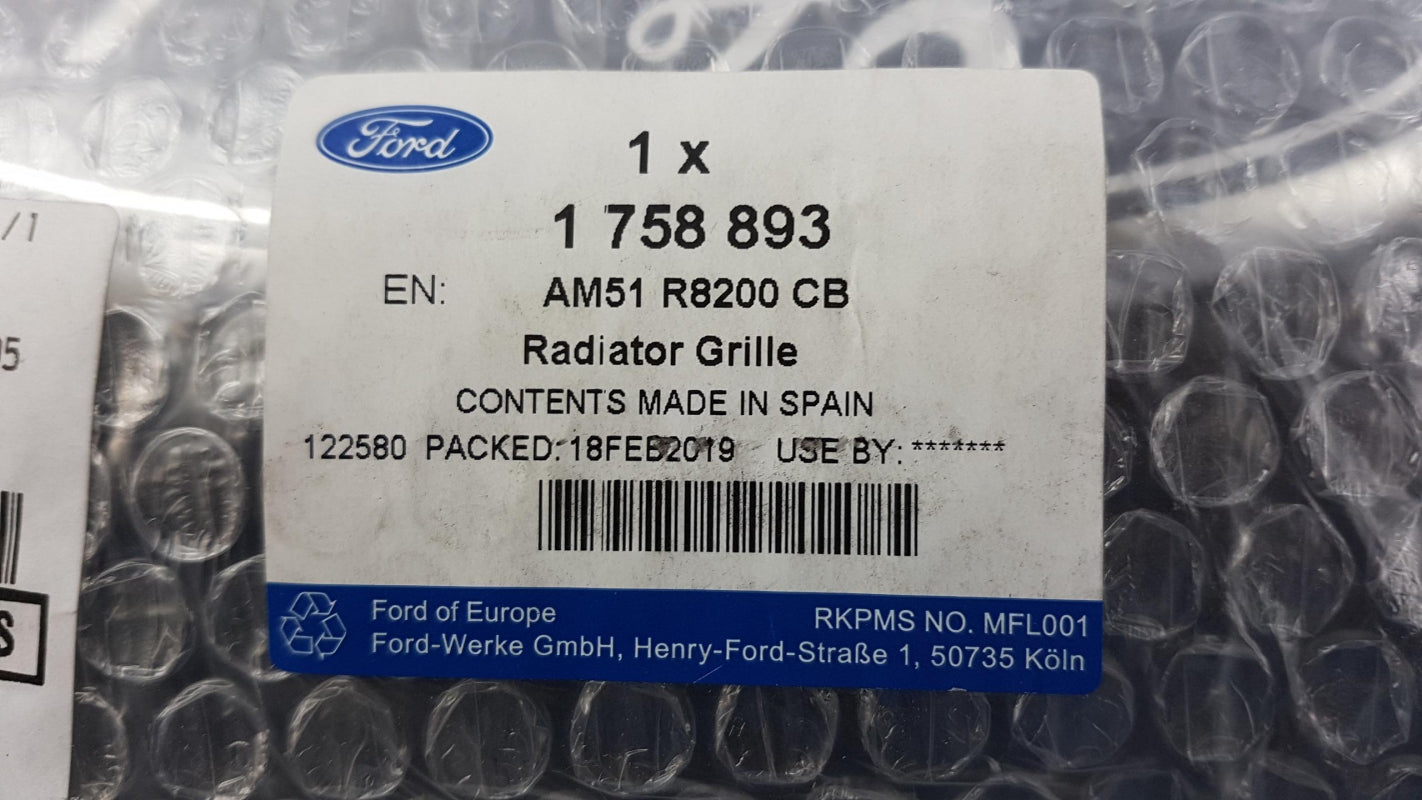 Original FORD C-Max II 2010-2015 Kühlergitter Schwarz/Chrom 1758893