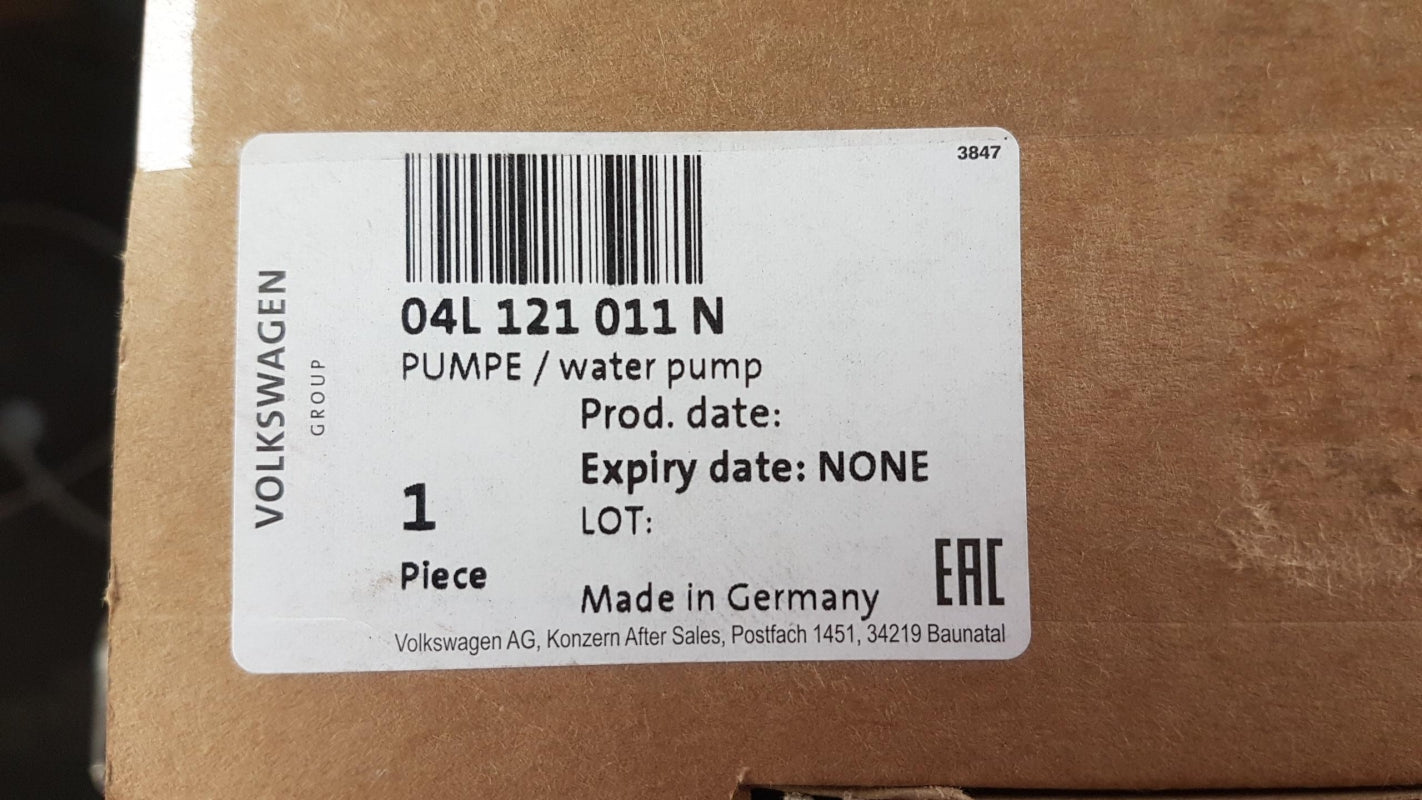 Original AUDI VW SKODA SEAT Wasserpumpe Kühlmittelregler 1.6 / 2.0TDI 04L121011N