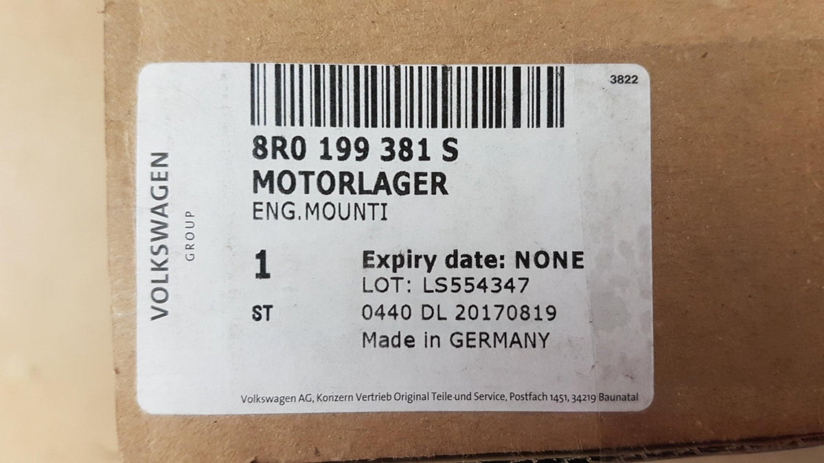 Original OE Volkswagen Motorlager 8R0199381S