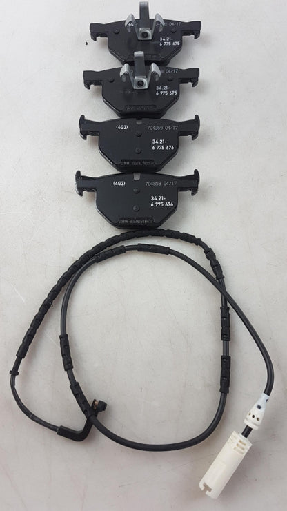 Original BMW 3' E90 E91 E92 Bremsbeläge mit Bremsbelagfühler Hinten 34212288895