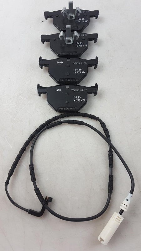 Original BMW 3' E90 E91 E92 Bremsbeläge mit Bremsbelagfühler Hinten 34212288895