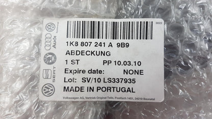 Original OE Volkswagen Stoßstange Abschlepphaken Abdeckung 1K8807241A9B9