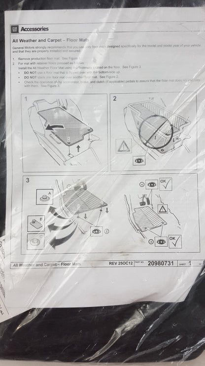 Original OPEL Zafira-C Gummimatten Gummi Fußmattensatz 4 Stück 39140585
