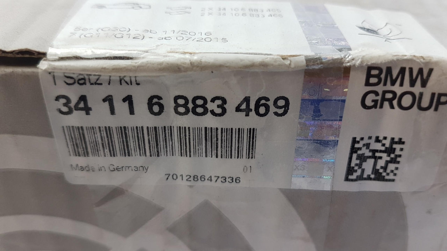 Original OE BMW Bremsbeläge 34116883469