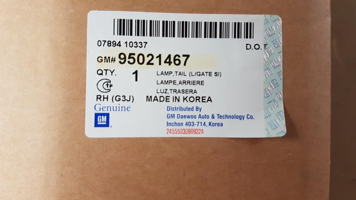 Original CHEVROLET Orlando 2010-2018 Heckleuchte Rückleuchte Rechts 95021467