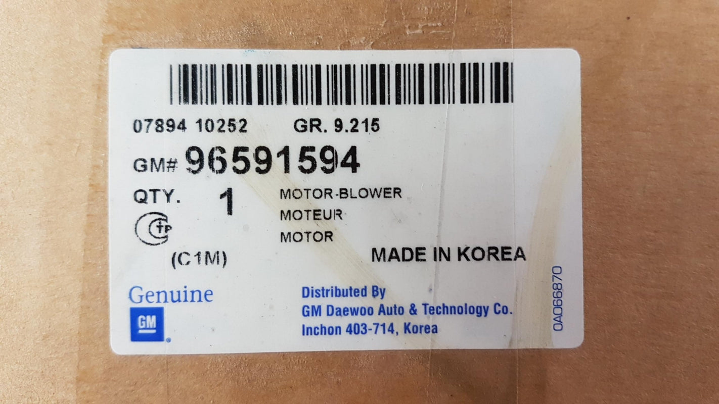 Original CHEVROLET Matiz Spark M200 Innenraumgebläse Elektromotor 96591594