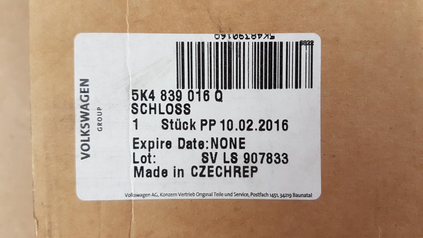 Original VW Golf 7 Terramont Tiguan Allspace Türschloss hinten rechts 5K4839016Q