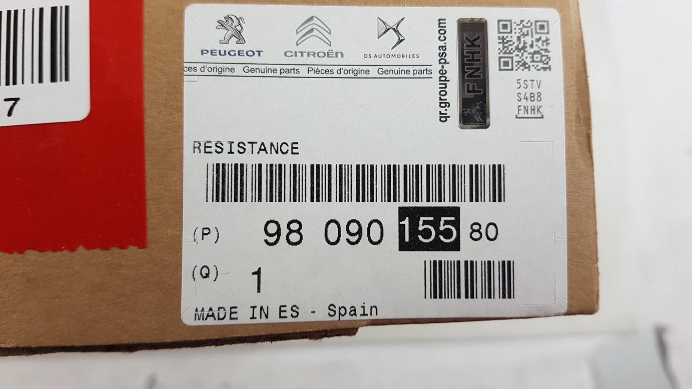 Original OE Peugeot Widerstand 9809015580