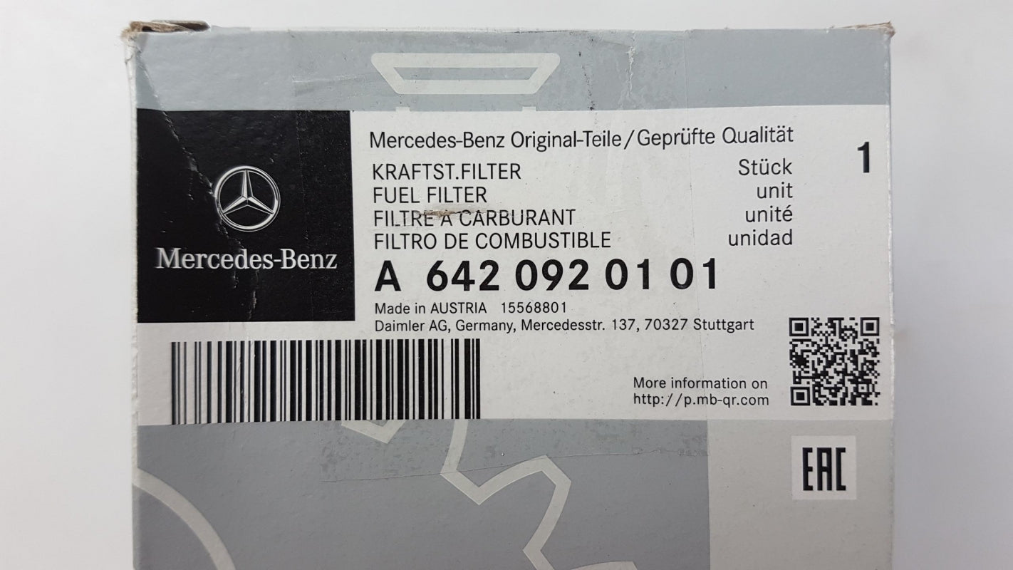 Original MERCEDES-BENZ Vito W639 Sprinter W906 Kraftstofffilter A6420920101