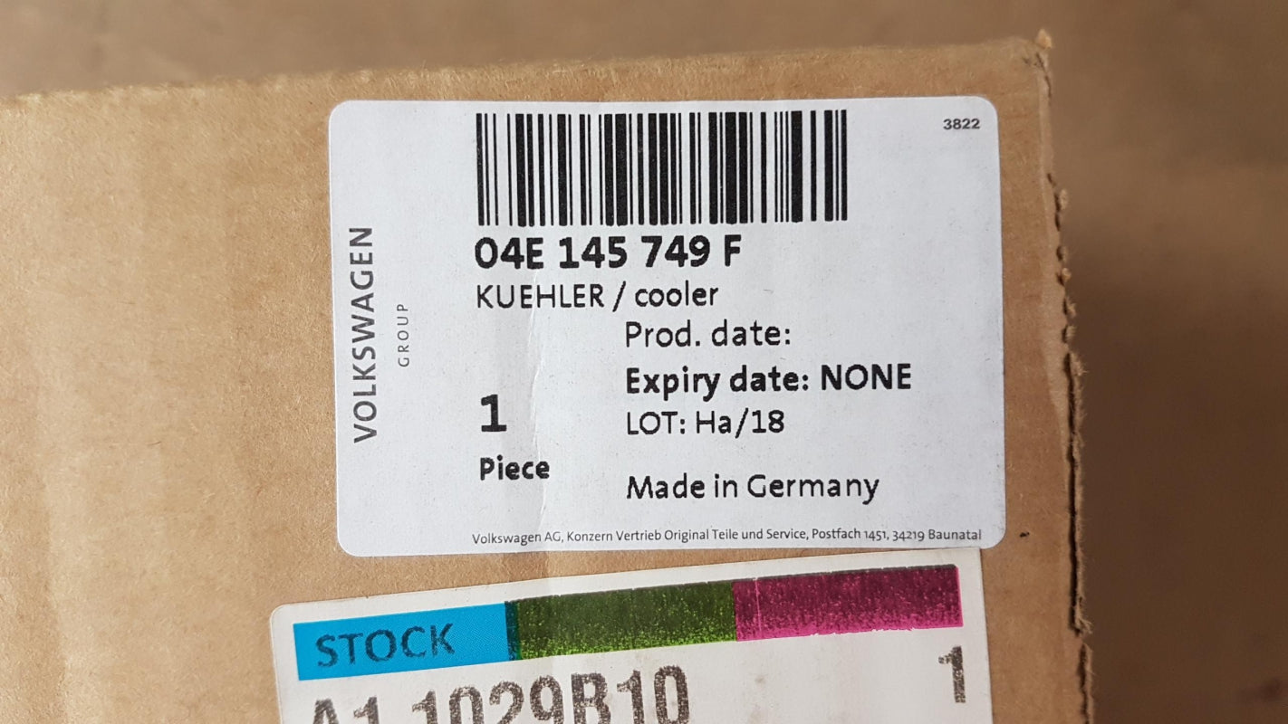 Original VW Golf VIII (Mk8) SEAT Leon III (5F) Ladeluftkühler 04E145749F
