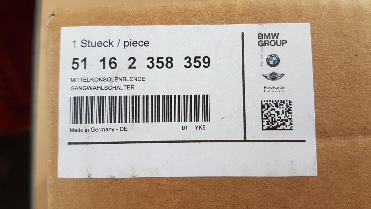 Original BMW 3' F80 M3 4' F82 M4 Mittelkonsolenblende M Performance 51162358359