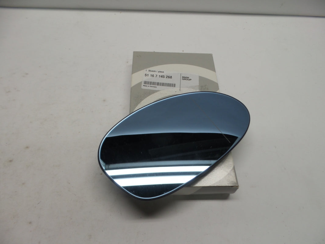 Original BMW 1er 3er Spiegelglas beheizt weitwinkel rechts blau 51167145268