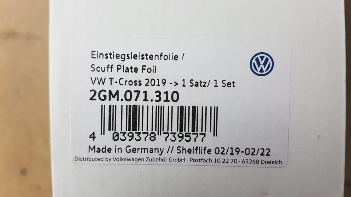 Original OE Volkswagen Dekorfolie 2GM071310