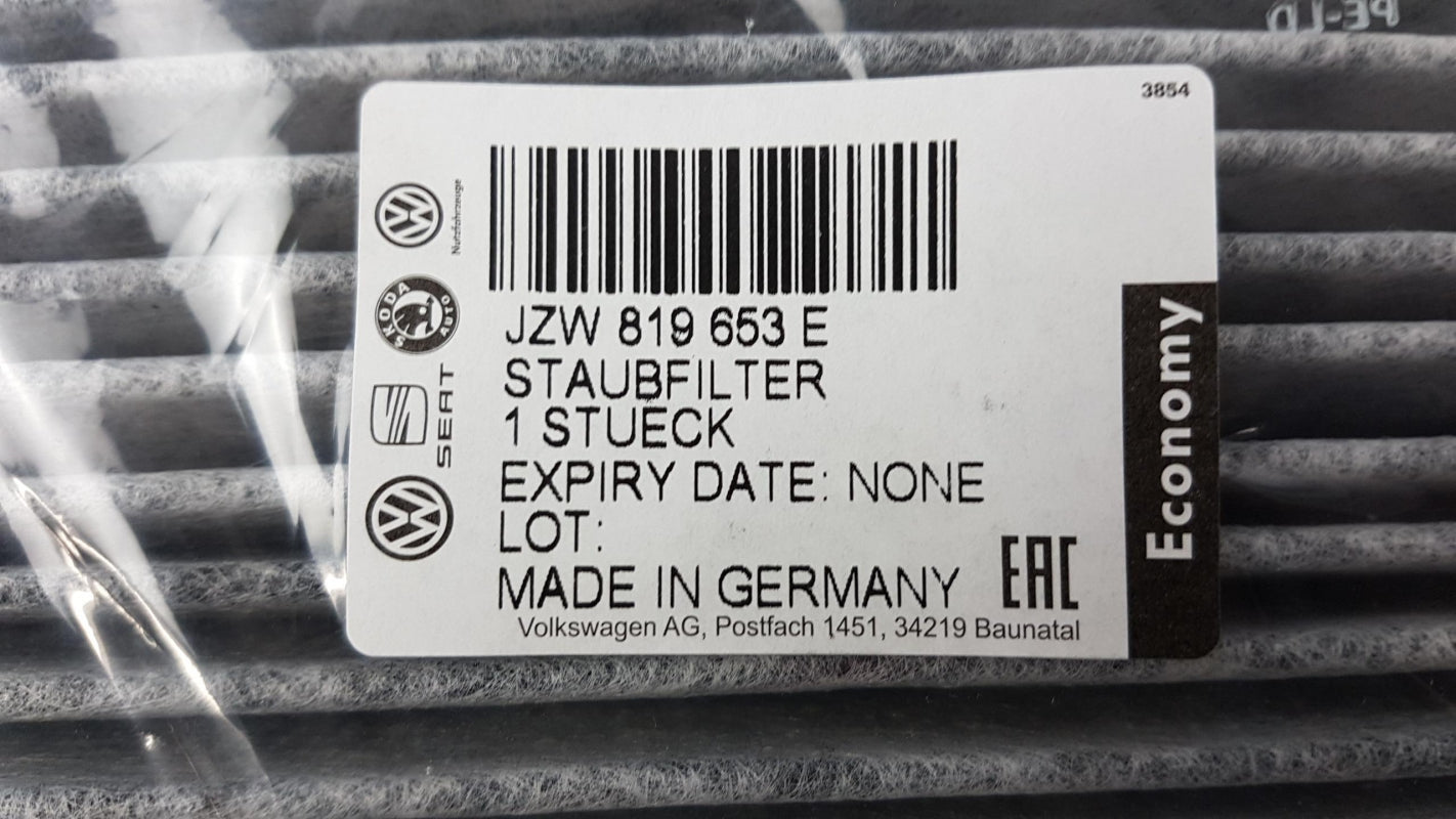 Original OE Volkswagen Innenraumfilter JZW819653E