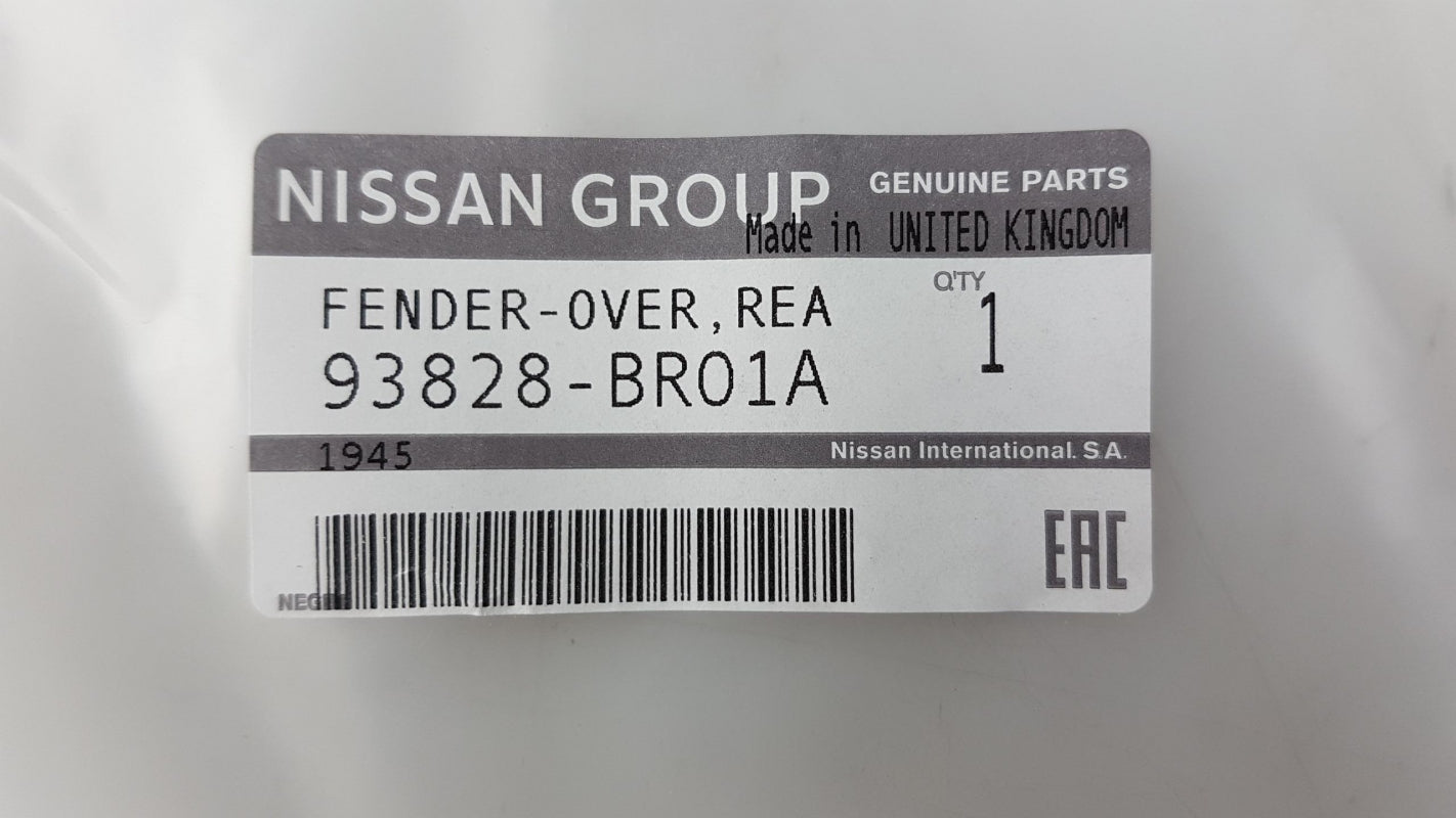 Original NISSAN Qashqai '07-'13 Kotflügel Zierleiste Hinten Rechts 93828BR01A