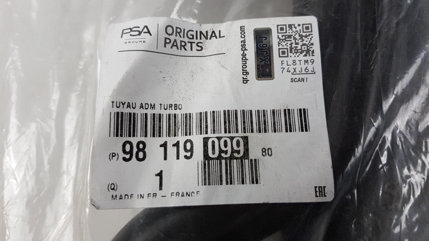 Original CITROEN C4 II PEUGEOT 208 I 308 I II Ladeluftschlauch 1.6THP 9811909980