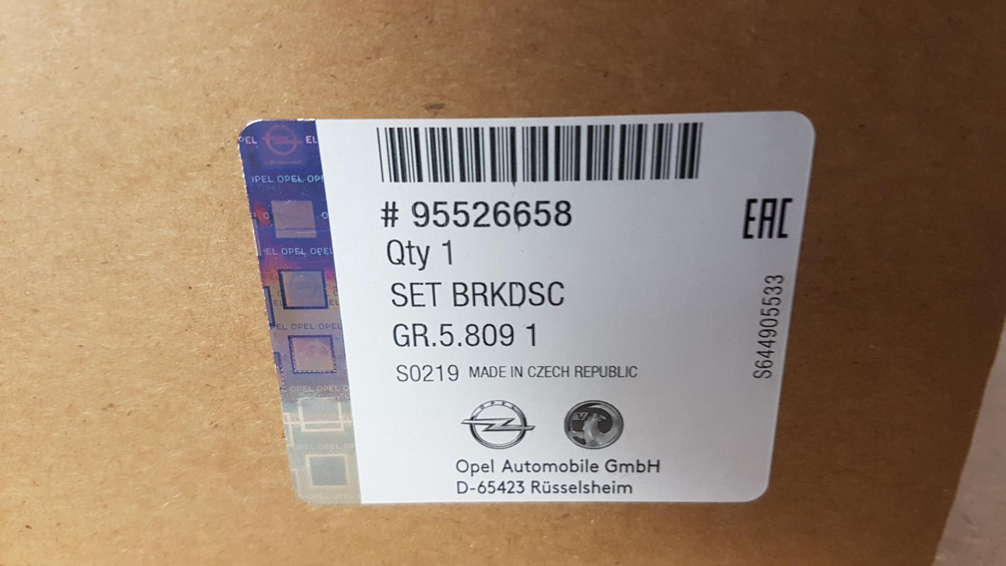 Original OE OPEL Bremsscheibensatz (2 Stück) 95526658